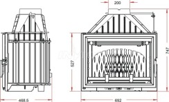 Камінна топка Invicta 700 Grande Vision з шибером (ref. 9270-75). Фото 3