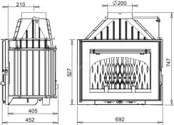 Камінна топка Invicta 700 Grande Angle з шибером (ref. 9270-73). Фото 2