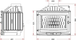 Камінна топка Invicta 700 Selenic з шибером (ref. 9769-75). Фото 2