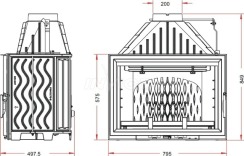 Камінна топка Invicta 800 Grande Vision з шибером (ref. 9281-75). Фото 2