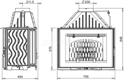 Камінна топка Invicta 800 Grande Angle з шибером (ref. 9285-75). Фото 2