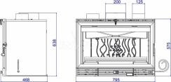 Камінна топка Invicta 800 Vision Totale Turbo (ref. 9682-44). Фото 3