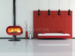 Піч-камін Invicta Fifty червона емаль (ref. 6480-47). Фото 2