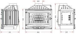 Камінна топка Invicta 700 Selenic лівостороння з шибером (ref. 9769-71). Фото 2