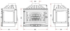 Камінна топка Invicta 700 Selenic тристороння з шибером (ref. 9769-73). Фото 3
