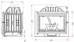 Камінна топка Invicta 700 Philos з шибером (ref. 9771-02). Фото 2