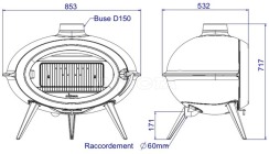 Піч-камін Invicta Brio (ref. 6481-44). Фото 4
