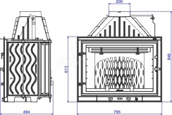 Камінна топка Invicta 800 Primo з шибером (ref. 9787-75). Фото 2