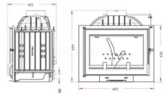 Камінна топка Invicta 700 Philos GA з шибером (ref. 9771-03). Фото 2