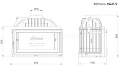 Камінна топка Invicta Foyer d’Angle 800 VD правостороння (ref. 6283-72). Фото 3
