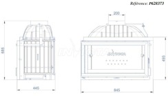 Камінна топка Invicta Foyer d’Angle 800 VG лівостороння (ref. 6283-73). Фото 2